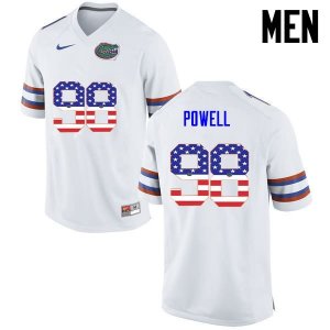 Men's Florida Gators #98 Jorge Powell NCAA Nike White USA Flag Fashion Authentic Stitched College Football Jersey OOH0862QO